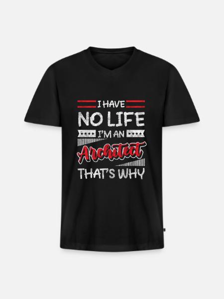 Designer Style Construction Site Builder - Men's Premium Organic T-shirt with V-neck - black