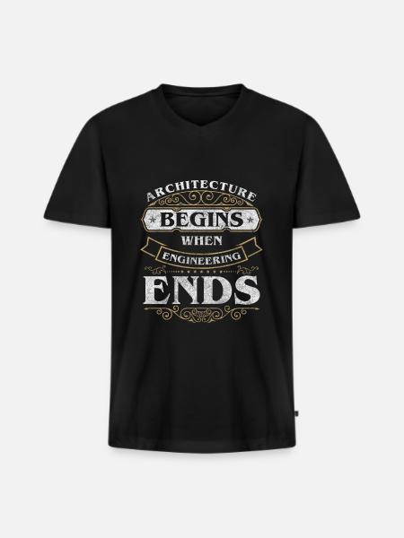 Engineer, Design, Architect's Office - Men's Premium Organic T-shirt with V-neck - black