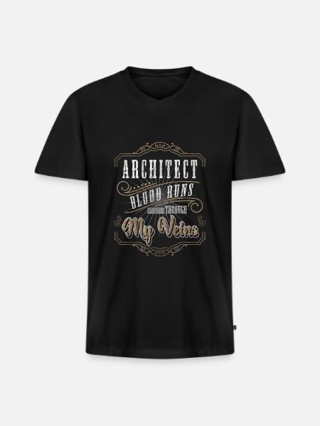 Designer house construction - Men's Premium Organic T-shirt with V-neck - black