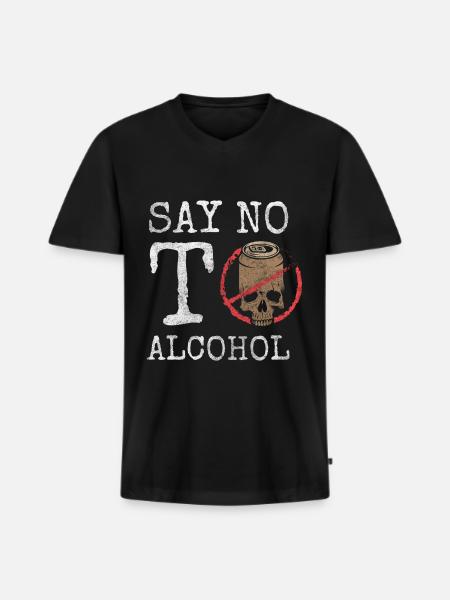 Non-Alcoholic Alcoholics Drinking Reboot - Men's Premium Organic T-shirt with V-neck - black