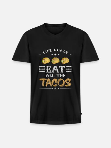 Buffet Gourmet Restaurant - Men's Premium Organic T-shirt with V-neck - black