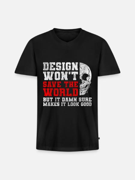 Dessins d’art - T-shirt encolure en V Premium bio Homme - noir