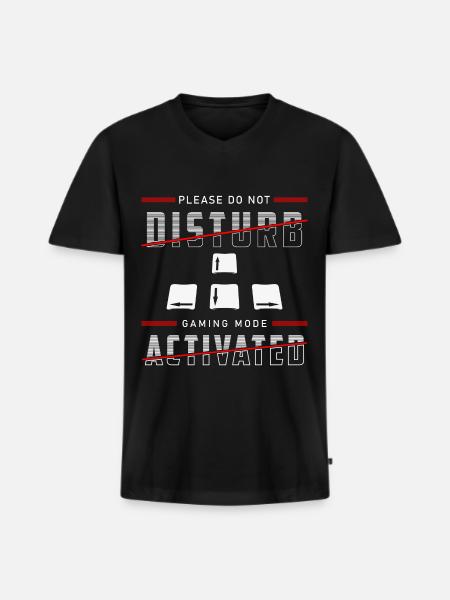 Gamer League - Men's Premium Organic T-shirt with V-neck - black