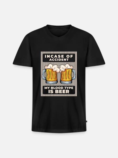 Feiern Abfeiern Tanzen Freunde - Männer Premium Bio T-Shirt mit V-Ausschnitt - Schwarz