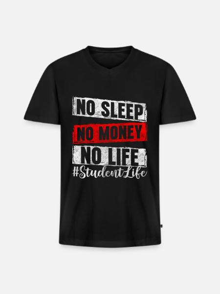Study Lifestyle Exam - Men's Premium Organic T-shirt with V-neck - black