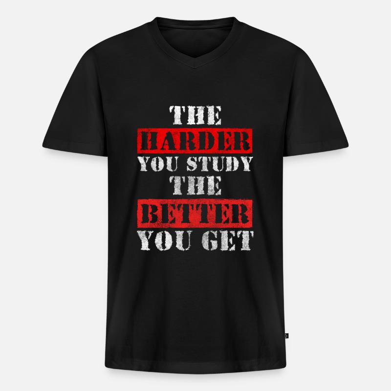 Studium Hochschule Zukunft Lehrer - Männer Premium Bio T-Shirt mit V-Ausschnitt - Schwarz