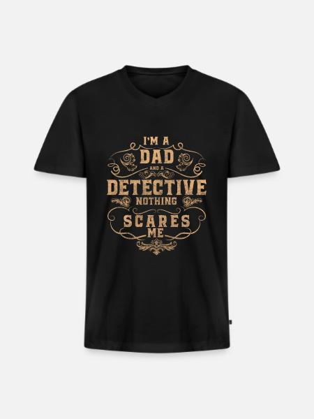 Private Detective Tracking Agent - Men's Premium Organic T-shirt with V-neck - black