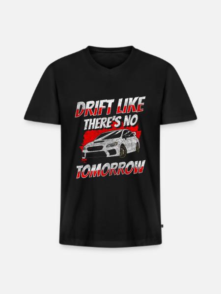 Drifting Straßenrennen - Männer Premium Bio T-Shirt mit V-Ausschnitt - Schwarz