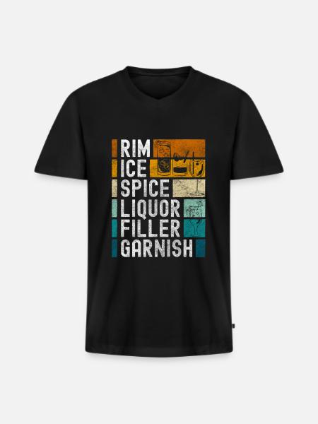 Cocktail Drinks Drink Drink - Men's Premium Organic T-shirt with V-neck - black