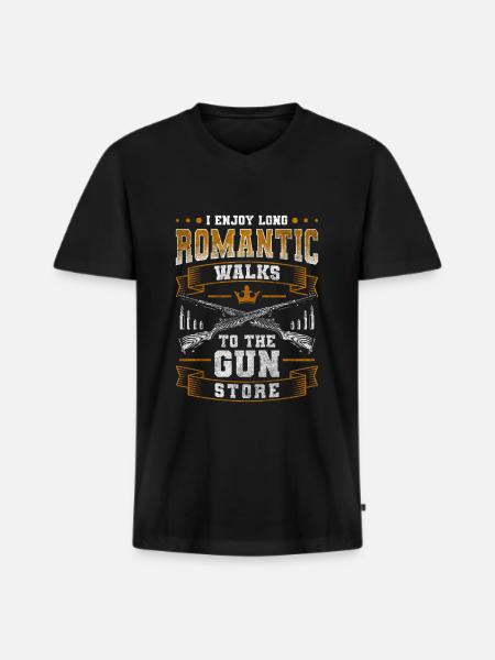 Gun Club Shooter Hunting Firearm - Men's Premium Organic T-shirt with V-neck - black