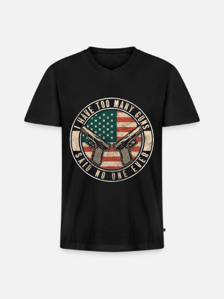 Weapon Club - Men's Premium Organic T-shirt with V-neck - black