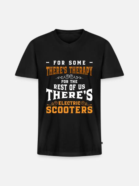E-Scooter Rollerfahren Umwelt Tuning - Männer Premium Bio T-Shirt mit V-Ausschnitt - Schwarz