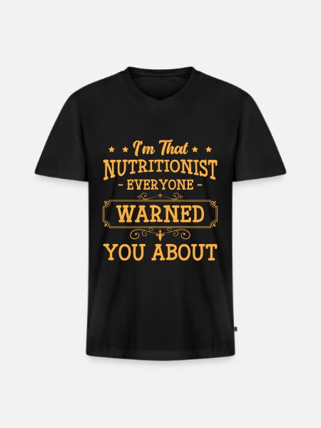 Nutrition Food Profession Dream Figure - Men's Premium Organic T-shirt with V-neck - black
