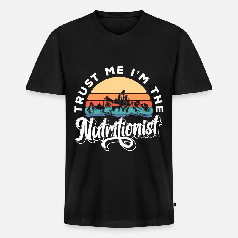 Ernährung Essen - Männer Premium Bio T-Shirt mit V-Ausschnitt - Schwarz