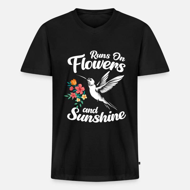 Vögel Tier Zauberei - Männer Premium Bio T-Shirt mit V-Ausschnitt - Schwarz