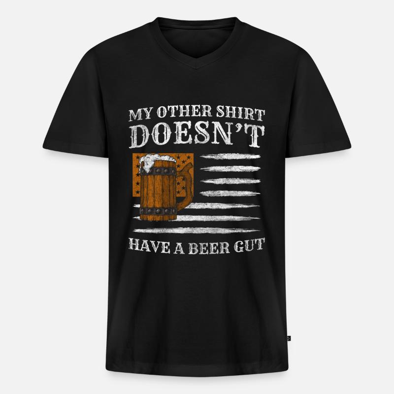 Barhopping Bier Drinks - Männer Premium Bio T-Shirt mit V-Ausschnitt - Schwarz