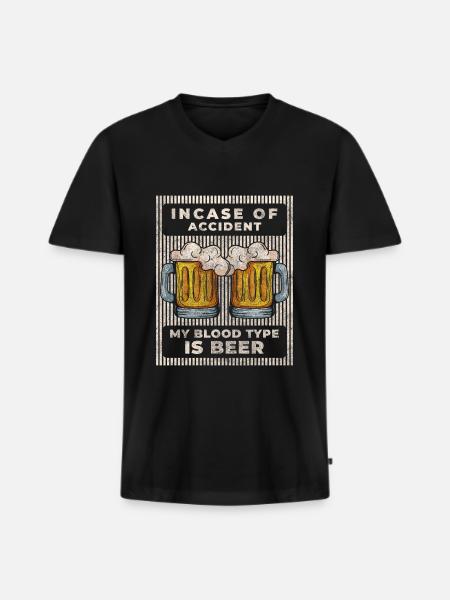 Bar Hopping Alcohol Beer Event - Men's Premium Organic T-shirt with V-neck - black