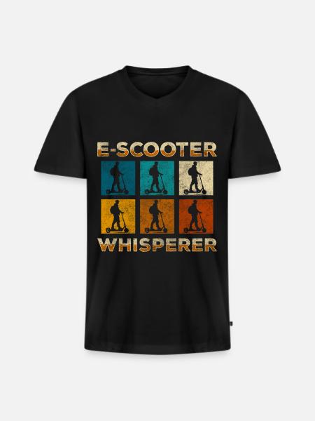 Rollerfahrer Zukunft Umwelt Speed - Männer Premium Bio T-Shirt mit V-Ausschnitt - Schwarz