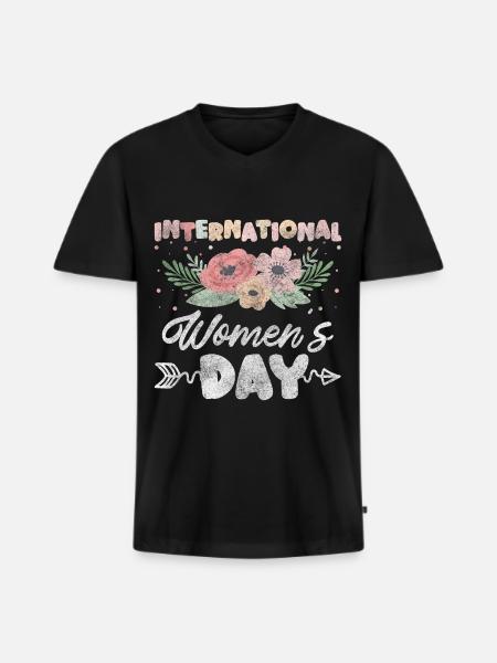Women's Power Celebrations - Men's Premium Organic T-shirt with V-neck - black