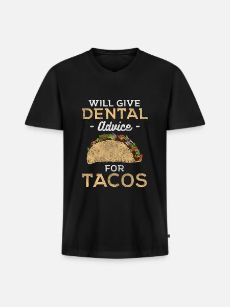 Dentist Dental Care Humor - Men's Premium Organic T-shirt with V-neck - black
