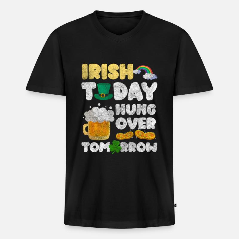 Irland Bier Tourismus - Männer Premium Bio T-Shirt mit V-Ausschnitt - Schwarz