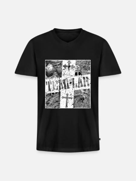 Kreuzritter,Tempritter crusader Chevalier Templar - T-shirt encolure en V Premium bio Homme - noir