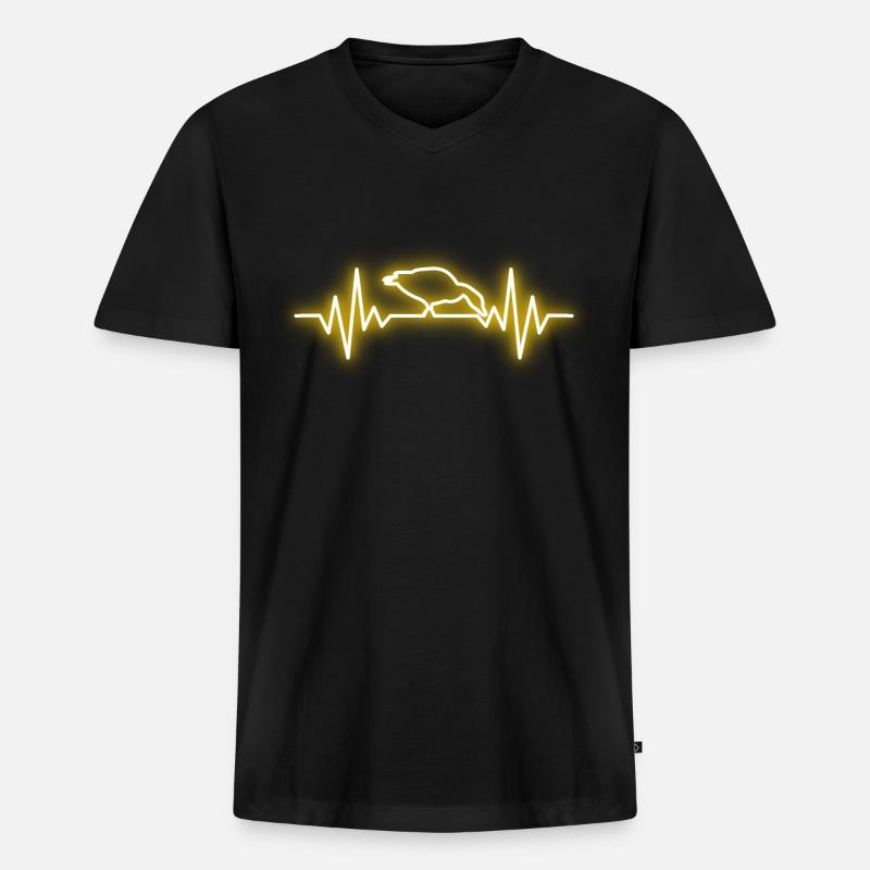 Ente - Männer Premium Bio T-Shirt mit V-Ausschnitt - Schwarz