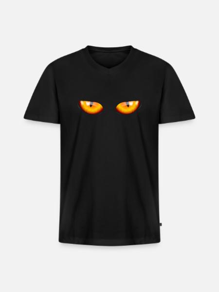 Dragon Eyes - Men's Premium Organic T-shirt with V-neck - black