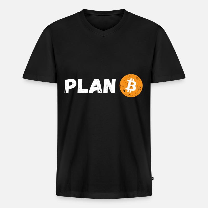 PLAN B - Männer Premium Bio T-Shirt mit V-Ausschnitt - Schwarz