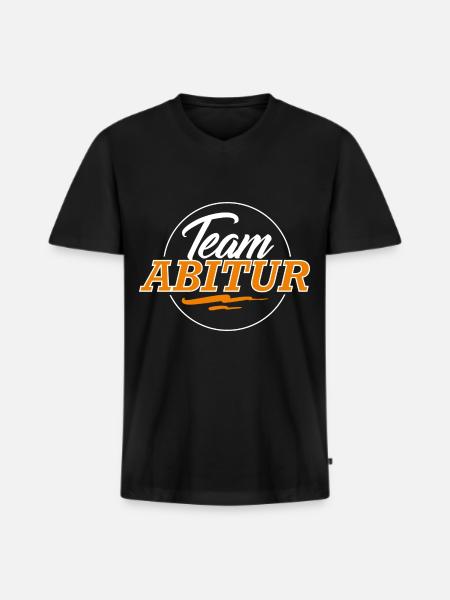 Team Abitur - Männer Premium Bio T-Shirt mit V-Ausschnitt - Schwarz