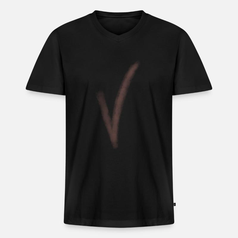 Haken - Männer Premium Bio T-Shirt mit V-Ausschnitt - Schwarz