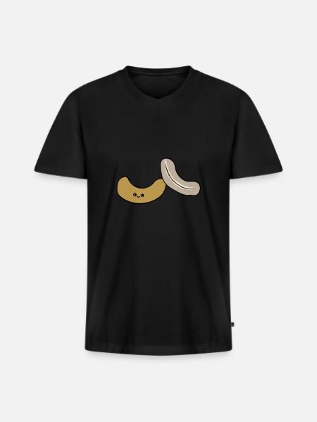 cashews - Men's Premium Organic T-shirt with V-neck - black
