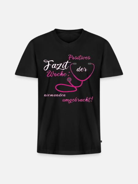 Positive conclusion - Men's Premium Organic T-shirt with V-neck - black