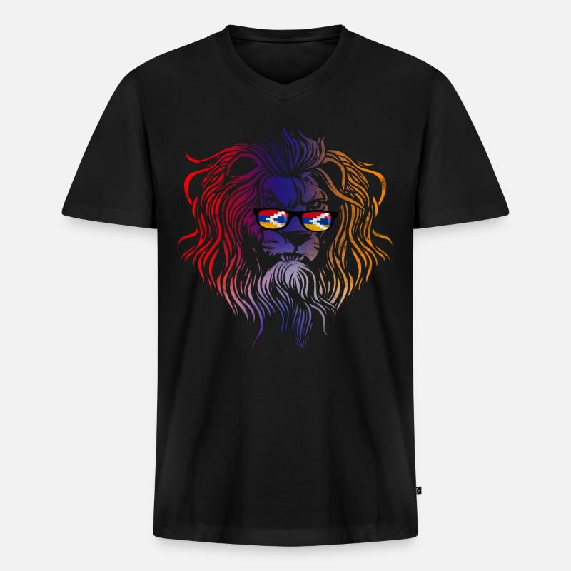 Arzach - Männer Premium Bio T-Shirt mit V-Ausschnitt - Schwarz