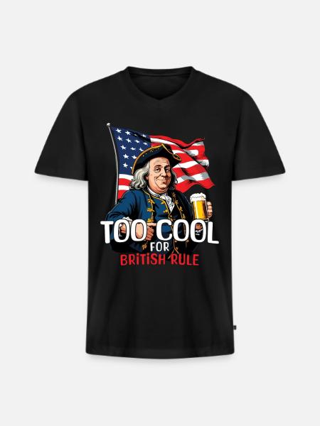 No British rule Celebrate the - Men's Premium Organic T-shirt with V-neck - black