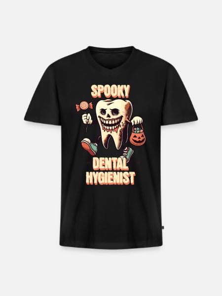 Spooky Dental Halloween Adventure - Men's Premium Organic T-shirt with V-neck - black