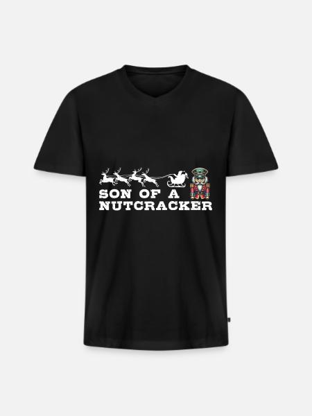 Christmas Nutcracker Fun - Men's Premium Organic T-shirt with V-neck - black