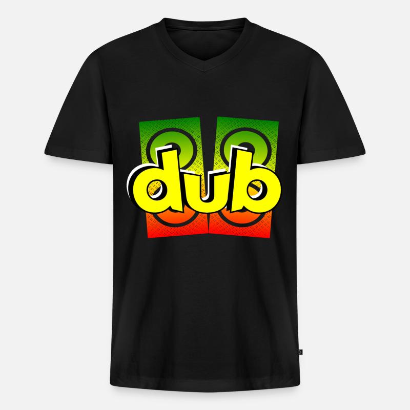 Dub - Männer Premium Bio T-Shirt mit V-Ausschnitt - Schwarz