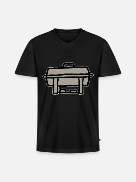 Warming Container Buffet Chafing Dish - Men's Premium Organic T-shirt with V-neck - black