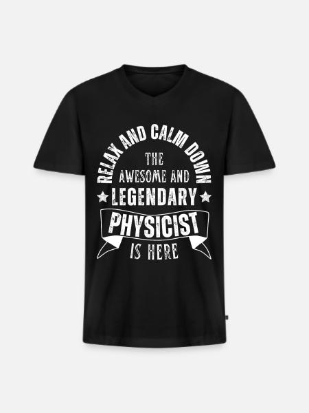 Legendäre Physiker Beruf - Männer Premium Bio T-Shirt mit V-Ausschnitt - Schwarz