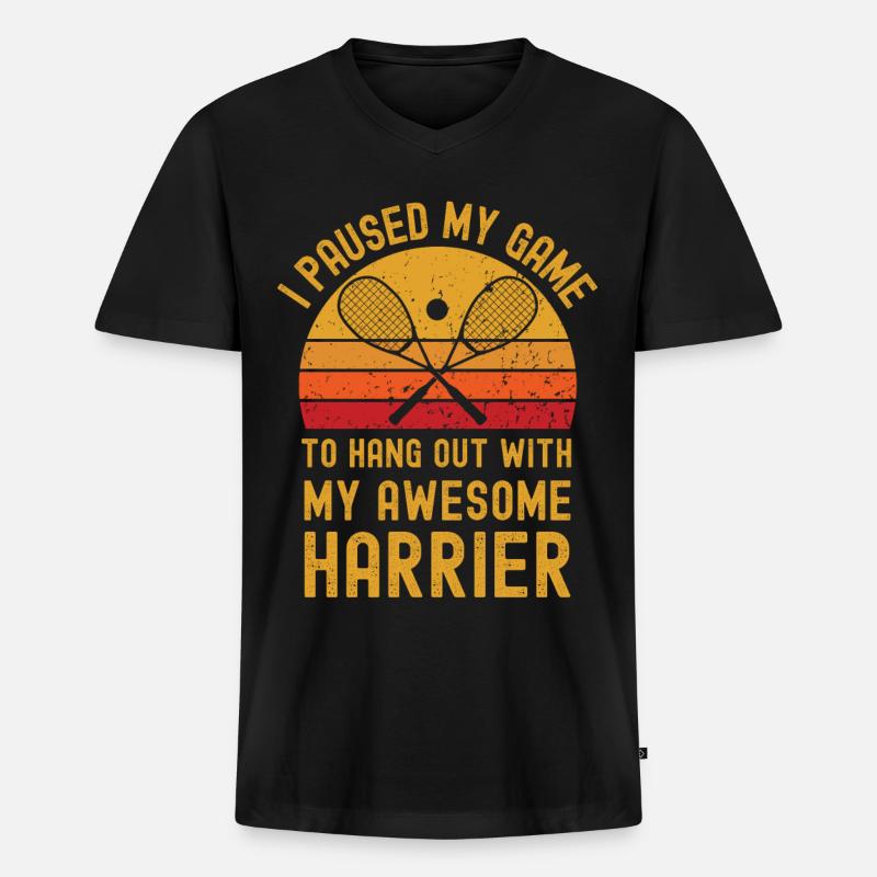 Squash und Harrier - Männer Premium Bio T-Shirt mit V-Ausschnitt - Schwarz