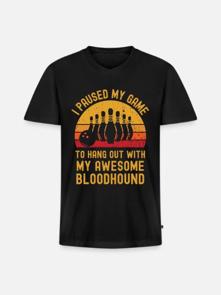 Bowling et Limier - T-shirt encolure en V Premium bio Homme - noir