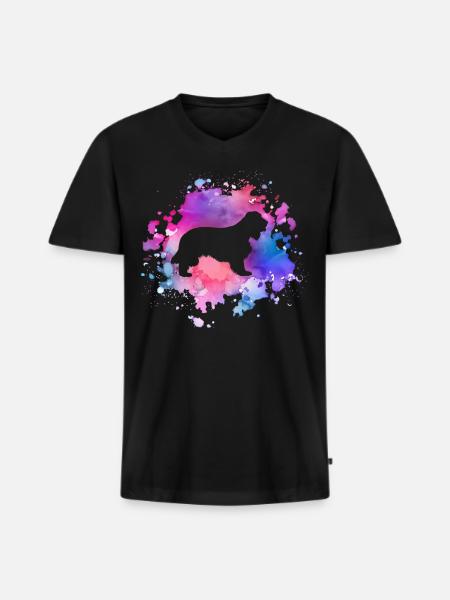 Cocker-spaniel dog lover - Men's Premium Organic T-shirt with V-neck - black
