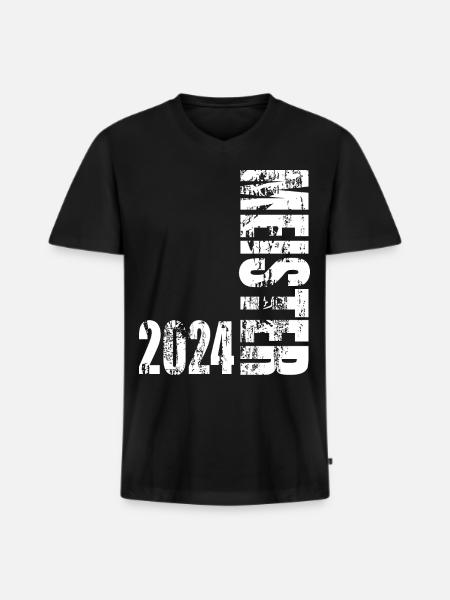 Meister 2024 - Männer Premium Bio T-Shirt mit V-Ausschnitt - Schwarz