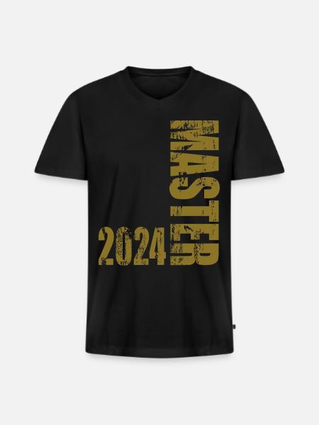 Master 2024 - Männer Premium Bio T-Shirt mit V-Ausschnitt - Schwarz