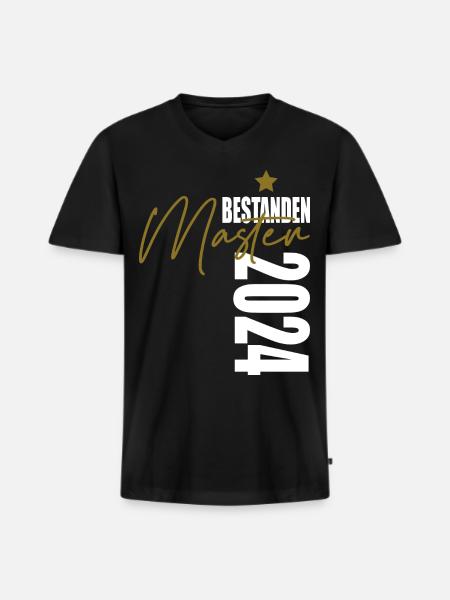 Master 2024 - Männer Premium Bio T-Shirt mit V-Ausschnitt - Schwarz