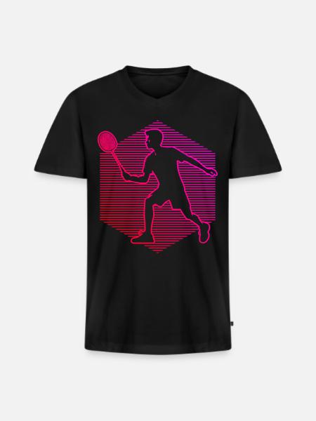 Badminton player Badminton Squash Badminton - Men's Premium Organic T-shirt with V-neck - black