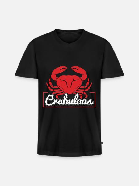 Crabulous Crab Lover - Men's Premium Organic T-shirt with V-neck - black