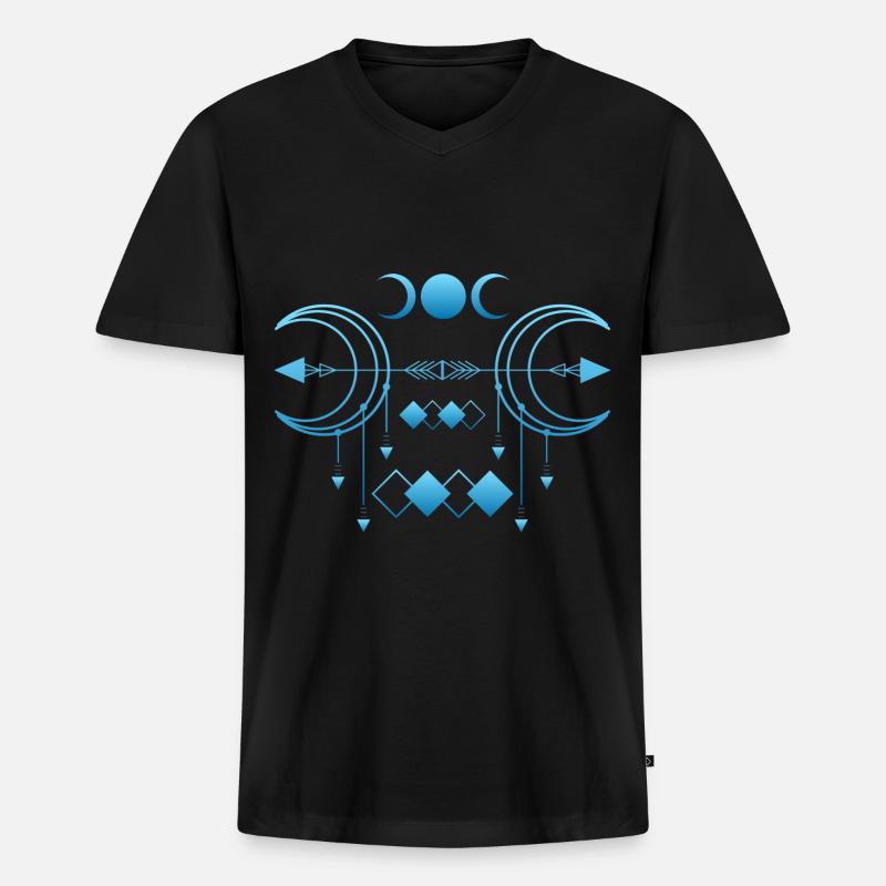 Zeichen Symbolik - Männer Premium Bio T-Shirt mit V-Ausschnitt - Schwarz