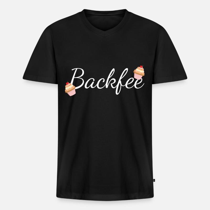 Backfee - Männer Premium Bio T-Shirt mit V-Ausschnitt - Schwarz